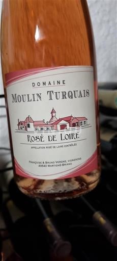 Vin Rosé sec Domaine Moulin Turquais 2023 France Vallée de la Loire Rosé-de-loire