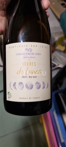 Vin Effervescent Blanc sec Terres de Lunes Domaine Vincent Denis 2021 France Vallée de la Loire Montlouis-sur-loire