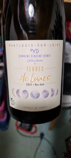 Vin Effervescent Rouge brut-nature Terres de Lunes Domaine Vincent Denis 2021 France Vallée de la Loire Montlouis-sur-loire