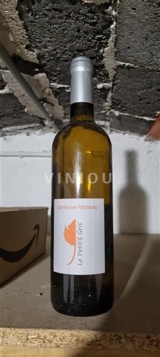 Vin Blanc sec Le Petit Gris Domaine Petiteau 2023 France Vallée de la Loire AOC