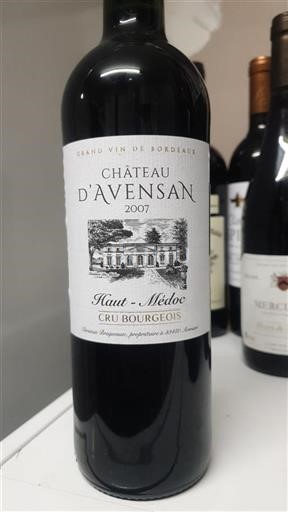 Bordeaux Haut-Médoc Cru Bourgeois Château Avensan 2007