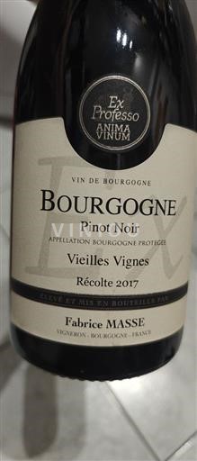 Bourgondië Bourgogne Grand Cru Fabrice MASSE Vieilles Vignes 2017