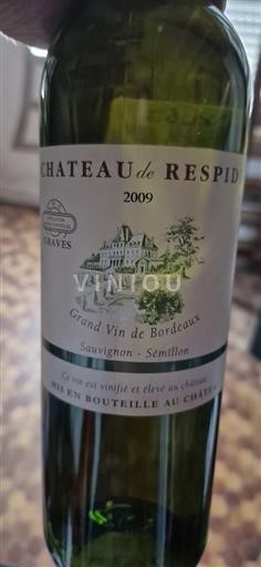 Bordeaux Graves Château Respide 2009