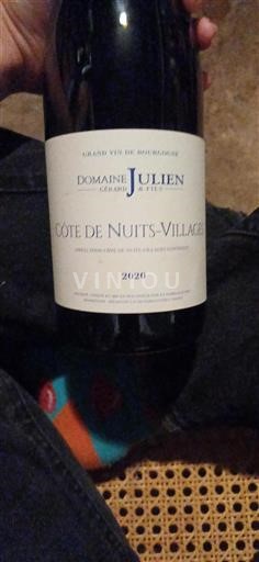 Borgogna Côte de Nuits Villages Domaine Julien 2020