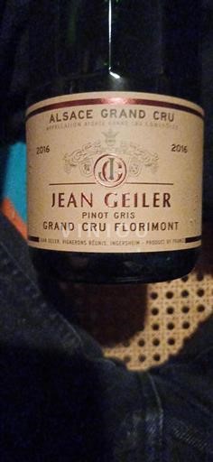 Alsacia Pinot gris Grand Cru Jean Geiler Grand Cru Florimont 2016