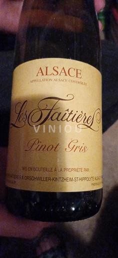 Alsazia Pinot grigio Les Faitières Pinot Gris Senza annata