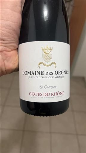 Valle del Ródano Côtes del Ródano Domaine Des Orgnes La Garrigue Sin añada