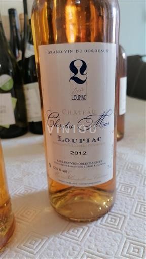 Bordéus Loupiac Château Clos des Moas 2012