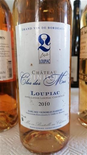 Bordeaux Loupiac Château Clos des Mas 2010