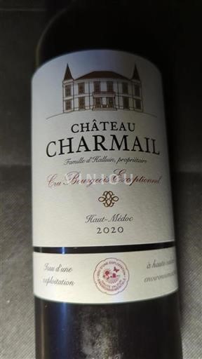 Bordeaux Haut-Médoc Cru Bourgeois Exceptionnel Château Charmail 2020