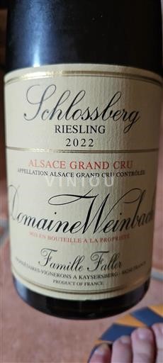 Alsácia Alsácia Grand Cru Grand Cru Domaine Weinbach Schlossberg 2022