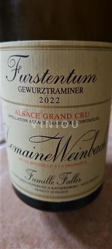 Alsácia Alsácia Grand Cru Grand Cru Domaine Weinbach Furstentum 2022