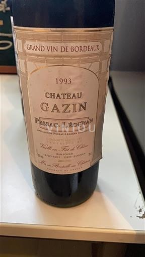 Bordeaux Pessac-Léognan Château Gazin 1993
