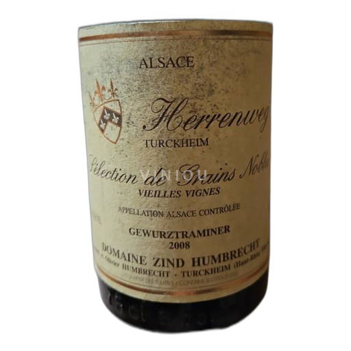 Elzas Domaine Zind Humbrecht Herrenweg Turckheim Sélection de Grains Nobles Vieilles Vignes 2008