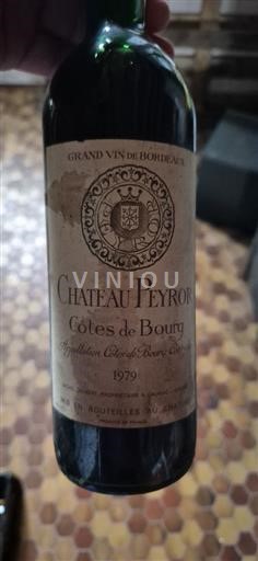 Bordeaux Côtes-de-bourg Château Peyron 1979