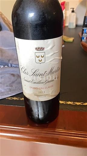 Bordeaux Saint-Émilion Grand Cru Classé Clos Saint-Martin 2012