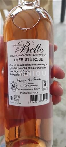 Sudoeste Não especificado Domaine La Belle Le FRUITÉ ROSÉ Não Sazonado