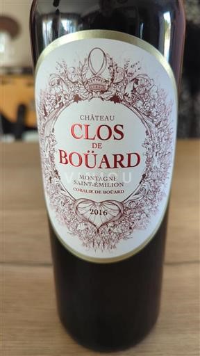 Bordeaux Montagne-Saint-Émilion Château Clos de Boüard 2016