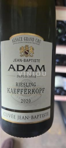 Alsasko Alsasko Grand Cru Grand Cru Jean-Baptiste Adam Riesling Kaefferkopf 2020