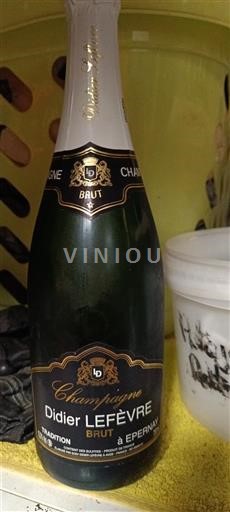 Vin Effervescent Rouge brut Tradition Didier Lefèvre Non millésimé France Champagne AOC
