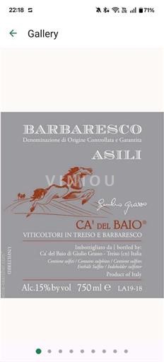 Piemonte Barbaresco Ca' del Baio Asili 2020