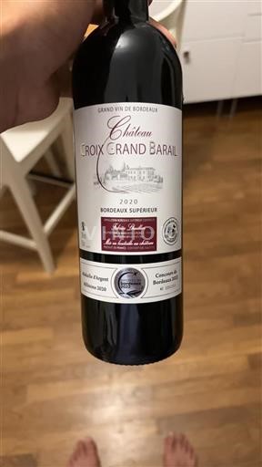 Bordeaux Bordeaux Supérieur Château Croix Grand Barail 2020