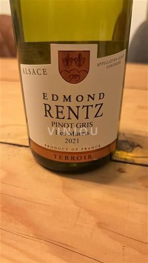 Alsazia Pinot grigio Edmond Rentz Les Murets 2021