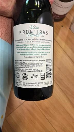 Mendoza Non specificato Krontiras Natural 2023