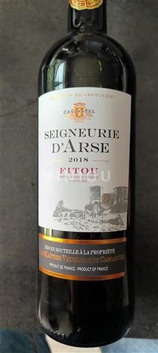 Vin Rouge sec Seigneurie d'Arse Les Maîtres Vignerons de Cascastel 2018 France Languedoc Fitou