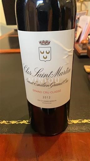 Bordeaux Saint-Émilion Grand Cru Clos Saint-Martin 2012
