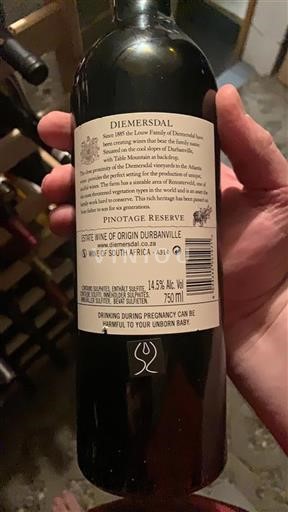 Coastal Region Durbanville Diemersdal Pinotage Reserve 2021