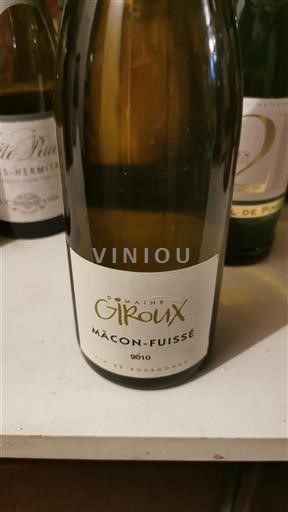 Bourgogne Mâcon och Mâcon-Villages Domaine Giroux 2010