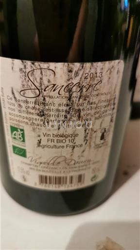 Vallée de la Loire Sancerre Vignoble Dauny 2013