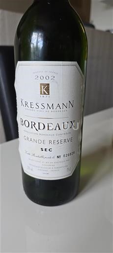 Bordeaux Kressmann Grande Réserve 2002