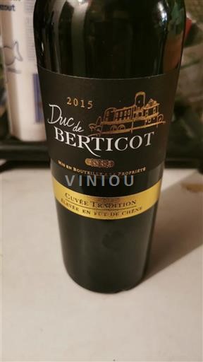 Sud-Ovest Côtes-de-duras Duc de Berticot Tradition 2015