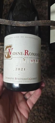 Burgundy Vosne-Romanée Domaine Berthaut-Gerbet Aux Réas 2021