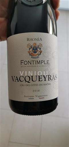 Valle del Ródano Vacqueyras Fontimple 2018