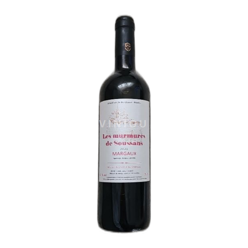 Vin Rouge sec Les Murmures de Soussans Château Les Murmures 2021 France Vallée de la Loire Orléans AOC