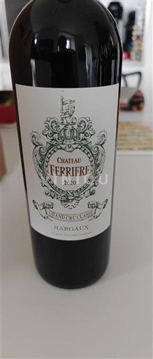 Bordeaux Margaux Grand Cru Château Ferrière 2020