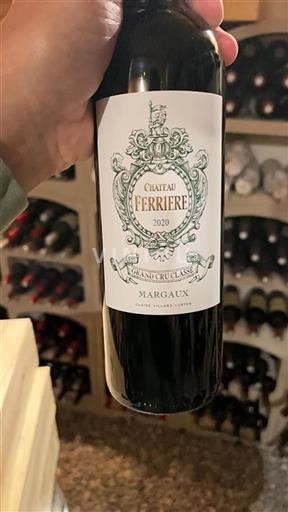 Bordeaux Margaux Grand Cru Château Ferrière 2020