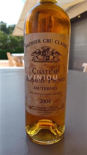 Bordeaux Sauternes Premier Cru Château Rabaud-Promis 2004