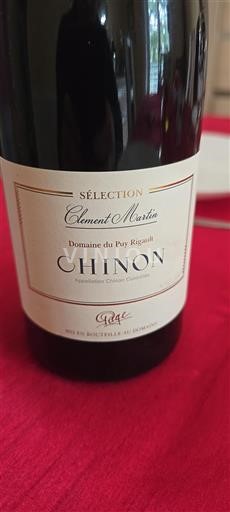 Vallée de la Loire Chinon Domaine Puy Rigault Sélection Clément Martin 2020