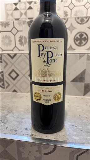 Bordeaux Médoc Cru Bourgeois Pey de Pont 2016