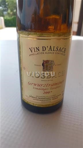 Alsace Vendanges Tardives Mosbach Vendanges Tardives 2007