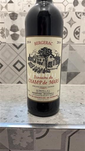 Jihozápad Bergerac Domaine Champ de Mars 2014