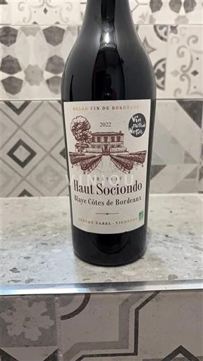 Bordeaux Blaye-Côtes-de-Bordeaux Château Haut Sociando 2022