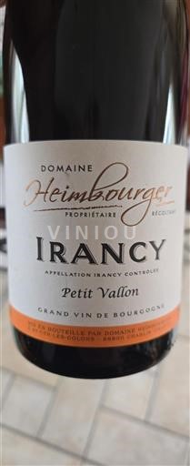 Burgundsko Irancy Domaine Heimbourger Petit Vallon 2023