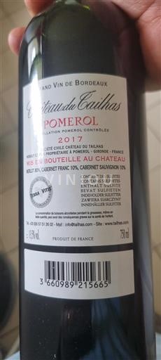 Bordeaux Pomerol Château Tailhas 2017