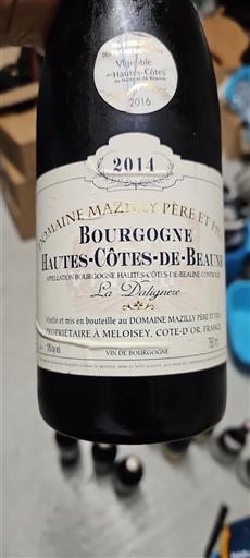 Borgogna Hautes Côtes de Beaune Domaine Mazilly Père et Fils La Dalignère 2014