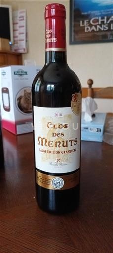 Bordeaux Saint-Émilion Grand Cru Grand Cru Clos des Menuts 2018